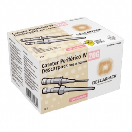 CATETER PERIFERICO INTRAVENOSO 20G CX C/100 UNIDS DESCARPACK