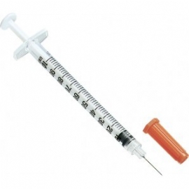 SERINGA DE INSULINA DE 1ML COM AGULHA SOLIDOR    CX COM 100 UNIDADES
