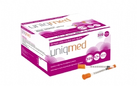 SERINGA PARA INSULINA 03ML AGULHA 6MMX025MM PCT C/ 10 UNIDS   UNIQMED