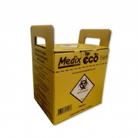 CAIXA COLETORA PARA PERFUROCORTANTE 7 LITROS COM 5 UNIDADES MEDIX