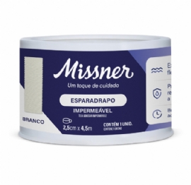 ESPARADRAPO IMPERMEAVEL BRANCO MISSNER 2,5CM X 4,5M