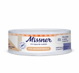 FITA MICROPORE BEGE/BRANCA MISSNER 1,2CM X 10M