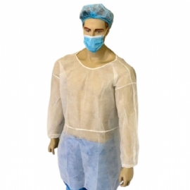 AVENTAL/CAMISOLA PARA PACIENTE MANGA LONGA BRANCA G20 (PCT C/ 10 UN)