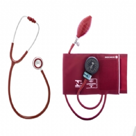 CONJUNTO APARELHO DE PRESSAO FECHO VELCRO COM ESTETOSCOPIO DUPLO ADULTO  BIC