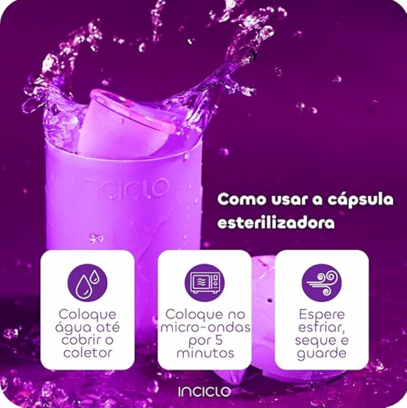 Coletor Menstrual Inciclo + Capsula Esterilizadora Iniciclo