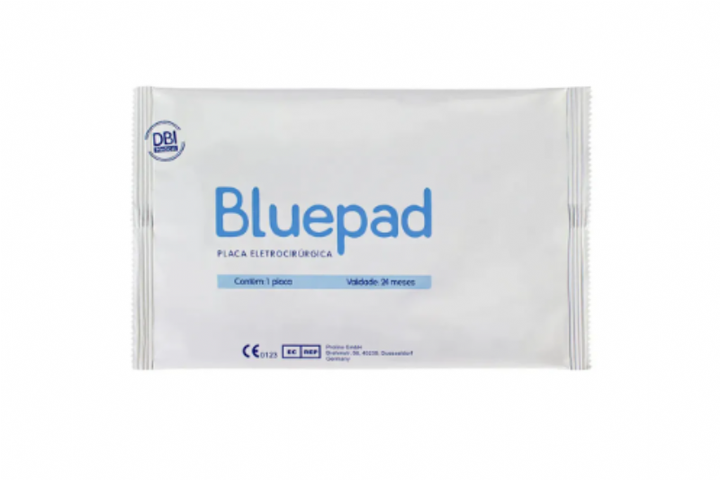 PLACA ELETROCIRURGICA BLUEPAD - USO ADULTO - BI-PARTIDA MOD A20 - DBIMEDICAL
