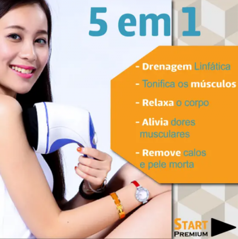 APARELHO MASSAGEADOR MUSCULAR ORBITAL 360 DELLAMED 127V -  LINHA PREMIUM