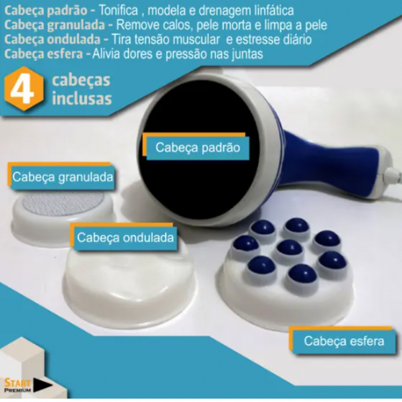 APARELHO MASSAGEADOR MUSCULAR ORBITAL 360 DELLAMED 127V -  LINHA PREMIUM