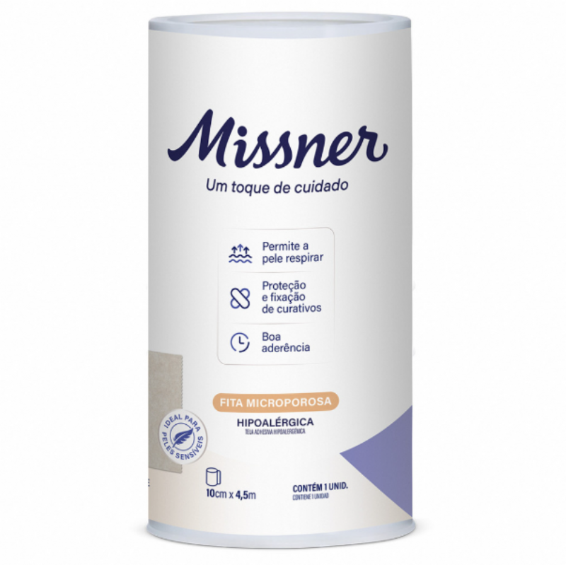 Fita Micropore Bege Missner 10cm x 4,5m