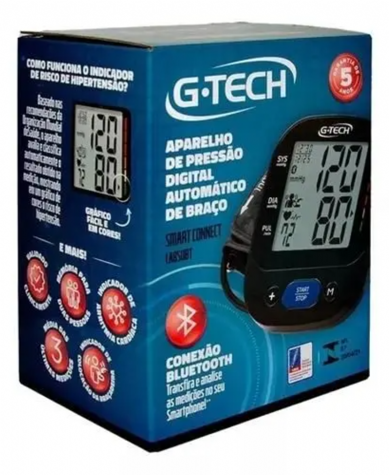APARELHO MEDIDOR PRESSO DIGITAL Bluetooth Gtech Smart La850 - G-TECH