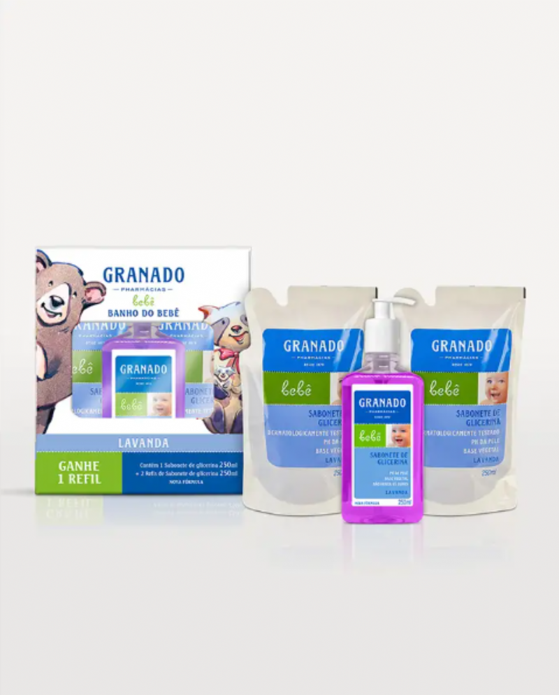 KIT BANHO DO BEBE LAVANDA - GRANADO